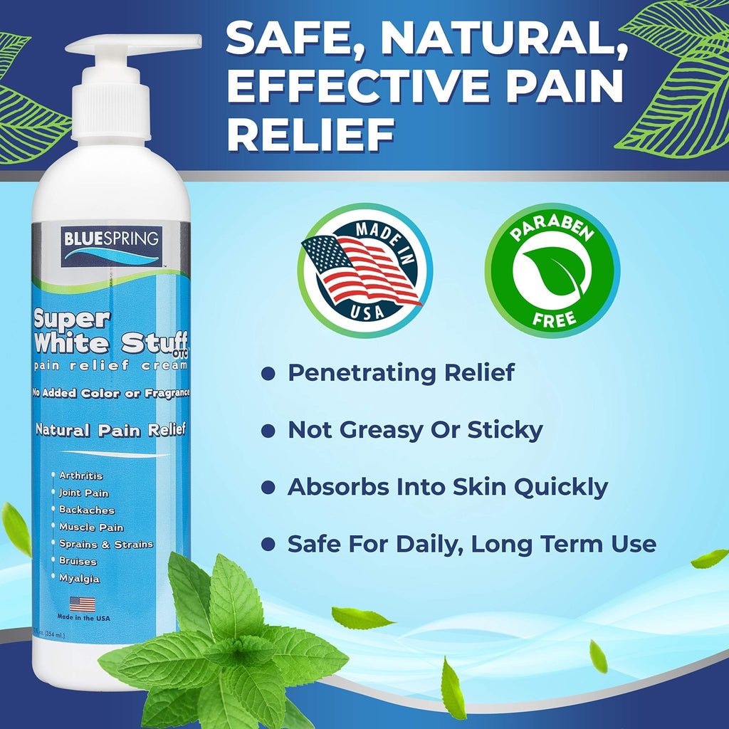 Emu Therapy Super White Stuff OTC 12-oz. Pump Bottle - Natural, Made in USA, Paraben-Free, Works in As Little As 5 Minutes for Joint/Muscle Pain, Backaches, Sprains/Strains, Bruises & More - TrustMedUSA