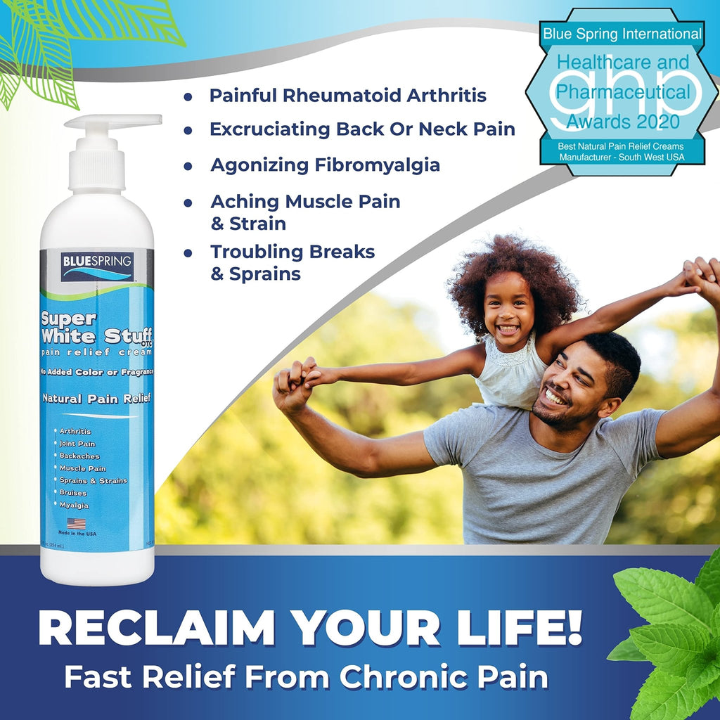 Emu Therapy Super White Stuff OTC 12-oz. Pump Bottle - Natural, Made in USA, Paraben-Free, Works in As Little As 5 Minutes for Joint/Muscle Pain, Backaches, Sprains/Strains, Bruises & More - TrustMedUSA