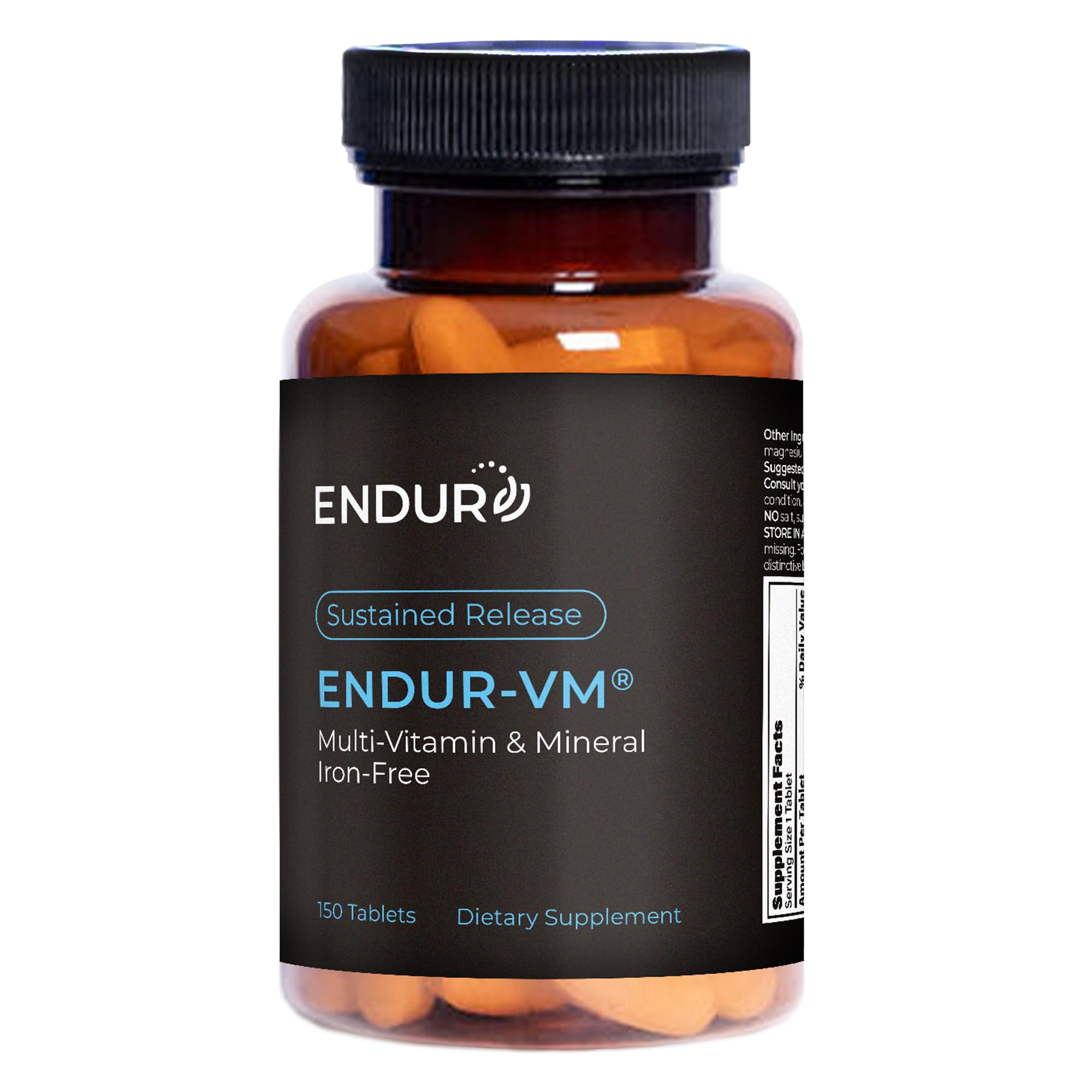 ENDUR-VM - Multivitamin Vitamin A, C, D, E, B12 & Zinc (Without Iron) SR (Sustained Release) 22 Essential Nutrients to Support Overall Wellness for Men & Postmenopausal Women - 150 Tablets - TrustMedUSA