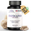 Energized Lions Mane Supplement Capsules (120ct),Brain Supplements for Memory and Focus, Nootropic for Brain Fog Relief Made in USA,30% Polysaccharides,Natural Brain Health Support - TrustMedUSA