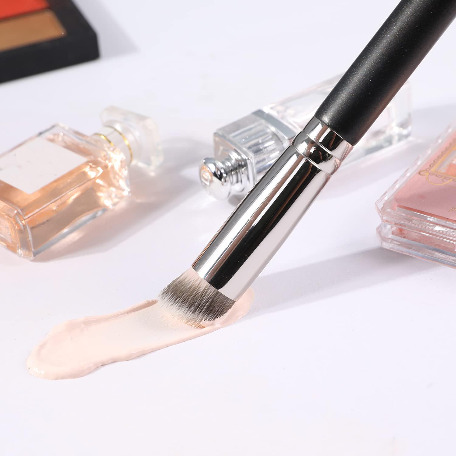 ENERGY Concealer Brush Under Eye Mini Angled Flat Top Kabuki Nose Contour Brush for Concealing Blending Setting Buffing with Powder Liquid Cream Cosmetic Pro Small Makeup Foundation brushes 270 - TrustMedUSA