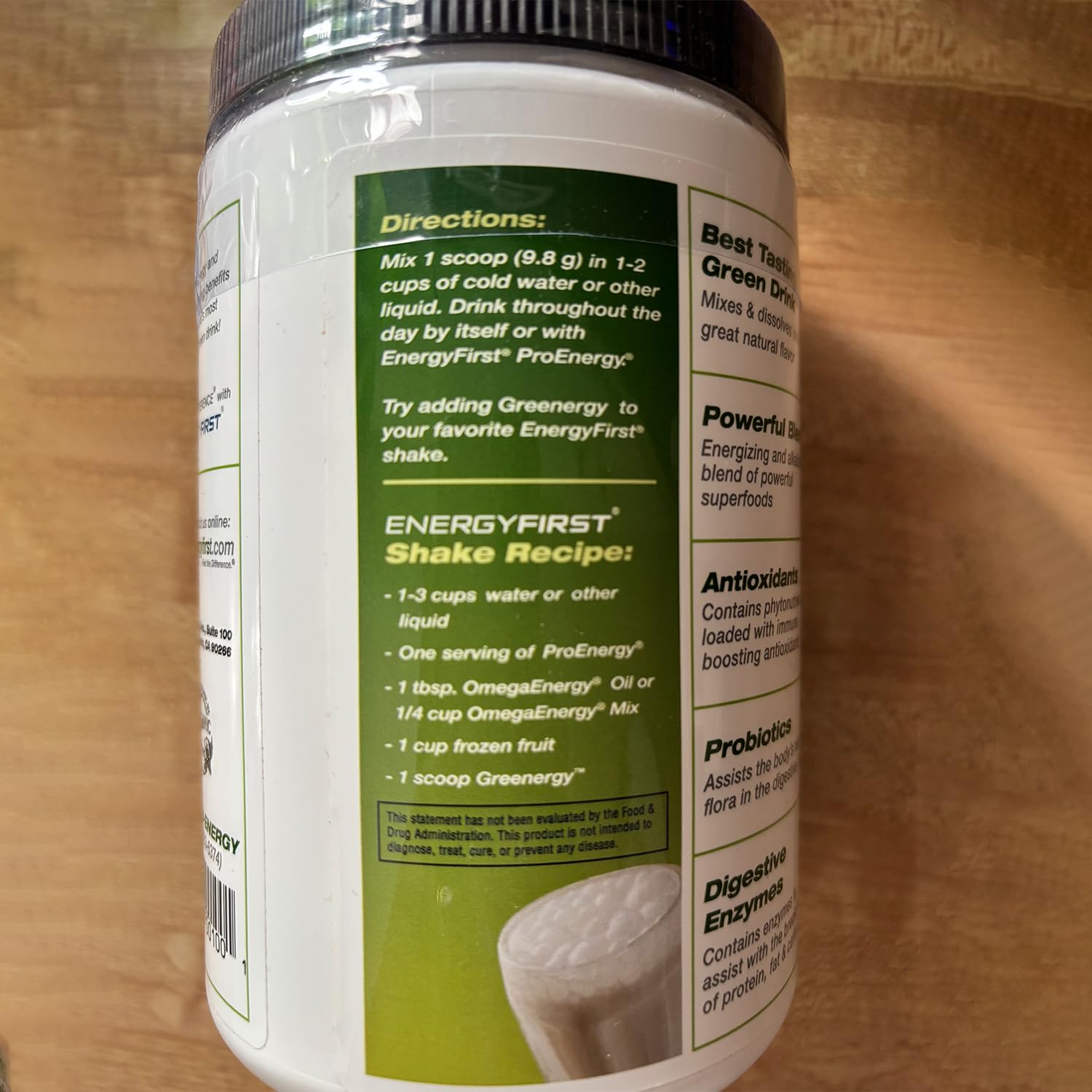 EnergyFirst Energize and Detoxify Greenergy Organic Superfood Powder - Vegan, Gluten-Free, Sugar-Free, Non-GMO - 30 Servings for Daily Energy & Immunity Boost! - TrustMedUSA