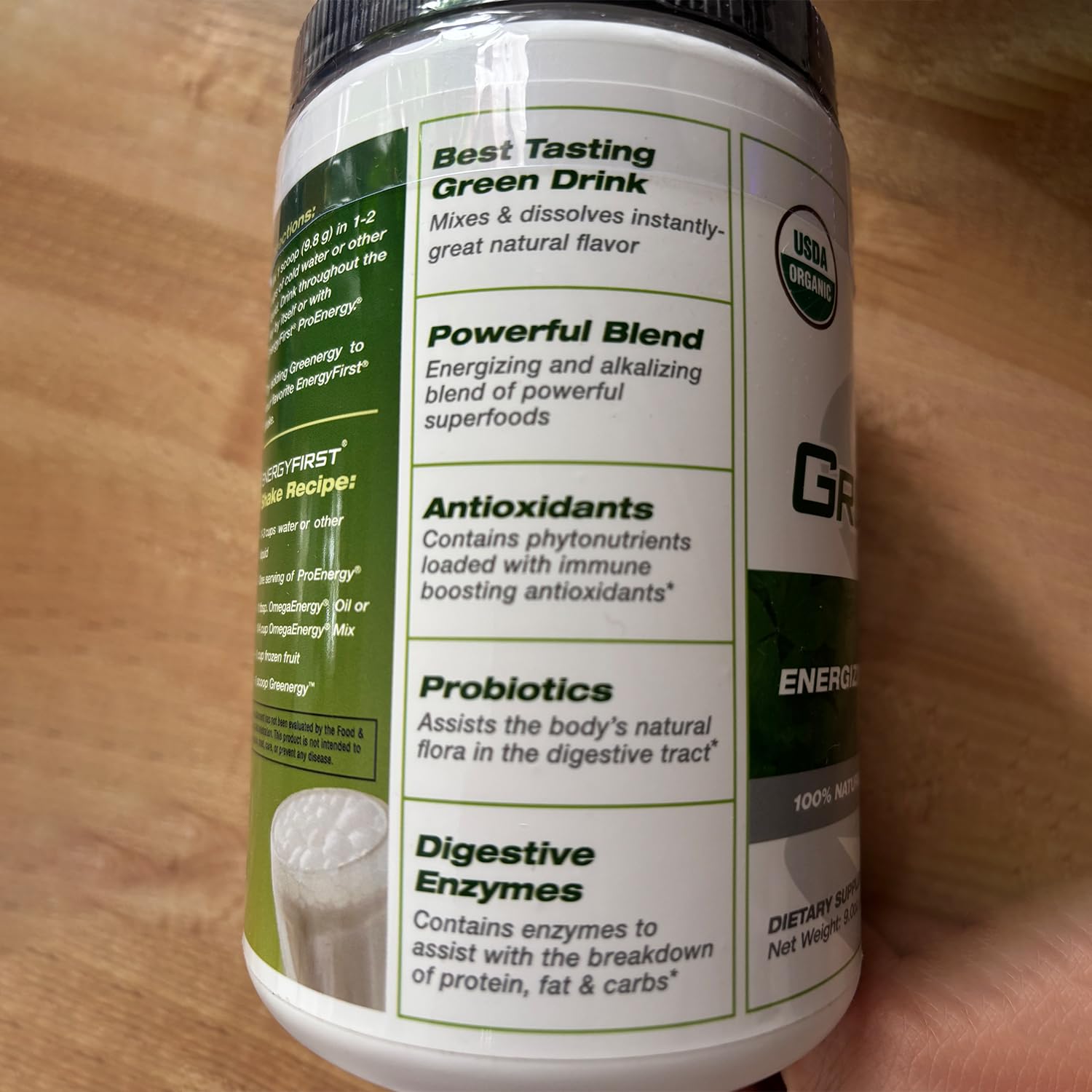 EnergyFirst Energize and Detoxify Greenergy Organic Superfood Powder - Vegan, Gluten-Free, Sugar-Free, Non-GMO - 30 Servings for Daily Energy & Immunity Boost! - TrustMedUSA