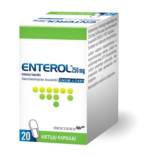 ENTEROL 250 mg hard capsules x20 - treatment of acute diarrhea. - TrustMedUSA