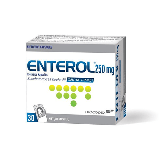 ENTEROL 250 mg hard capsules x30 - treatment of acute diarrhea. - TrustMedUSA