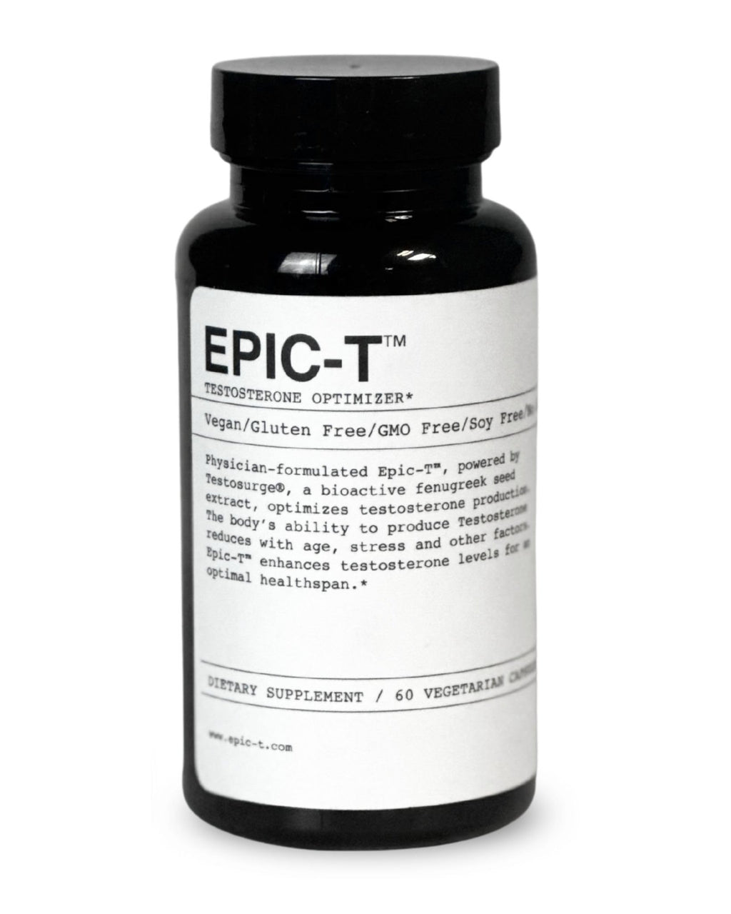 EPIC-T Testosterone Support Supplement for Men | Plant-Based Formula with Testosurge, B-Complex, B12, Zinc & Boron | Vegan, Non-GMO Daily Support - TrustMedUSA