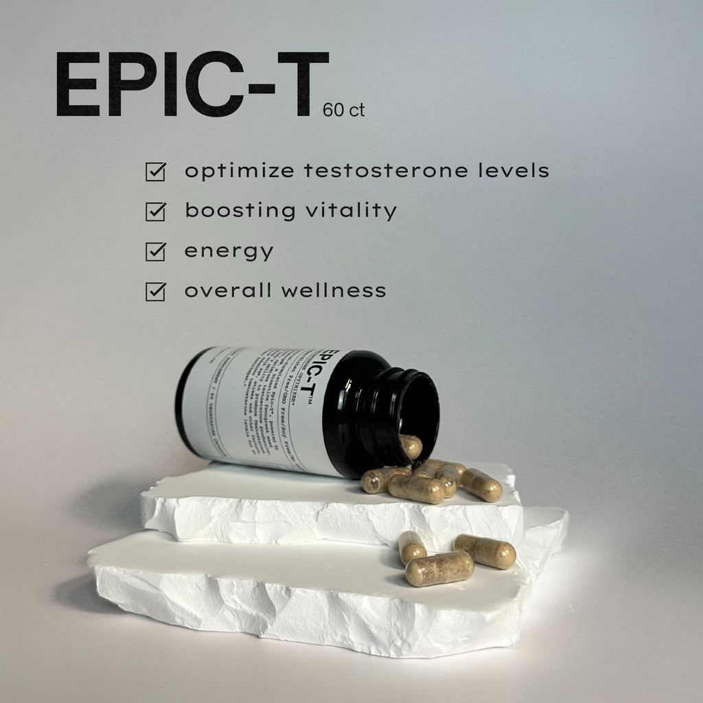 EPIC-T Testosterone Support Supplement for Men | Plant-Based Formula with Testosurge, B-Complex, B12, Zinc & Boron | Vegan, Non-GMO Daily Support - TrustMedUSA