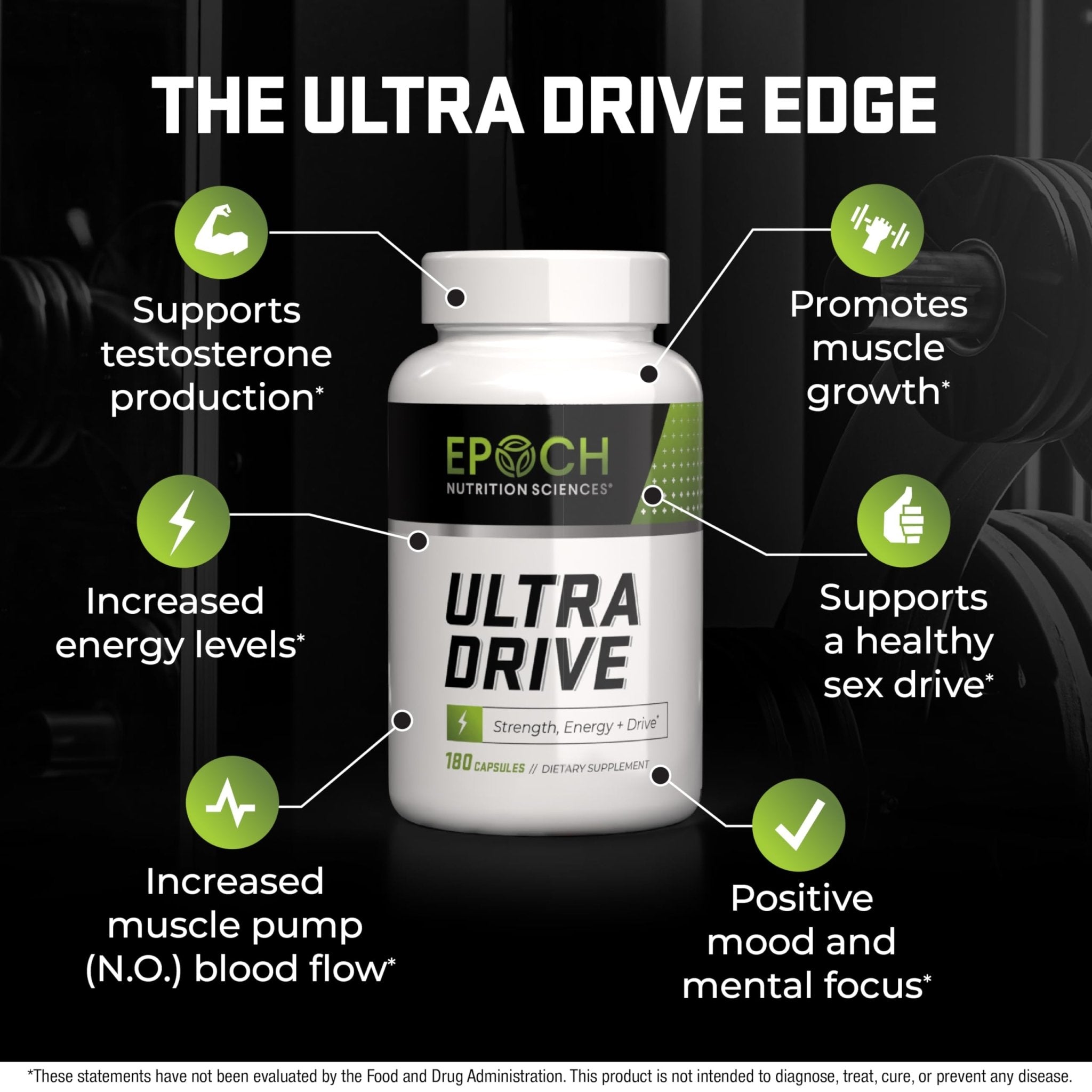 Epoch Nutrition | Ultra Drive – Advanced Performance Formula | Supports Energy, Endurance, and Healthy Circulation | with Tongkat Ali, Icariin & Nitric Oxide Support - TrustMedUSA
