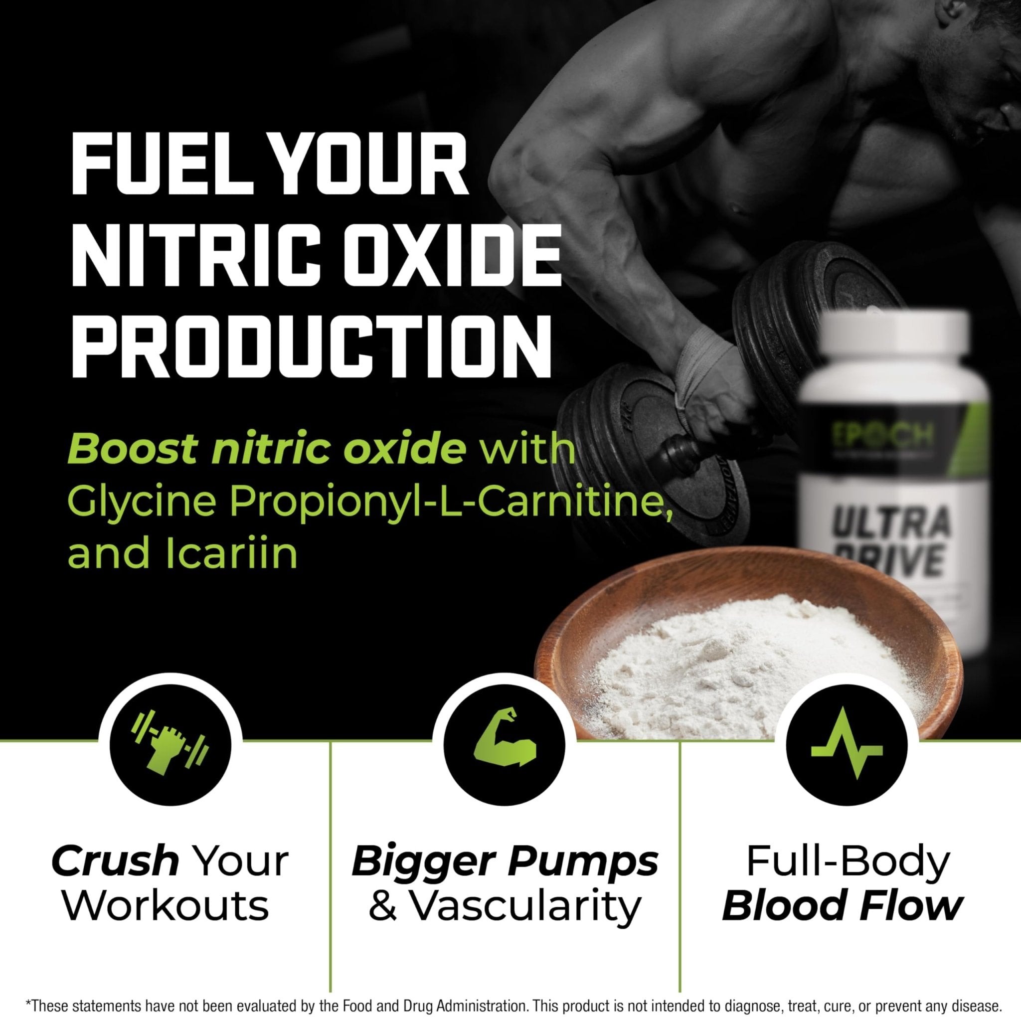 Epoch Nutrition | Ultra Drive – Advanced Performance Formula | Supports Energy, Endurance, and Healthy Circulation | with Tongkat Ali, Icariin & Nitric Oxide Support - TrustMedUSA