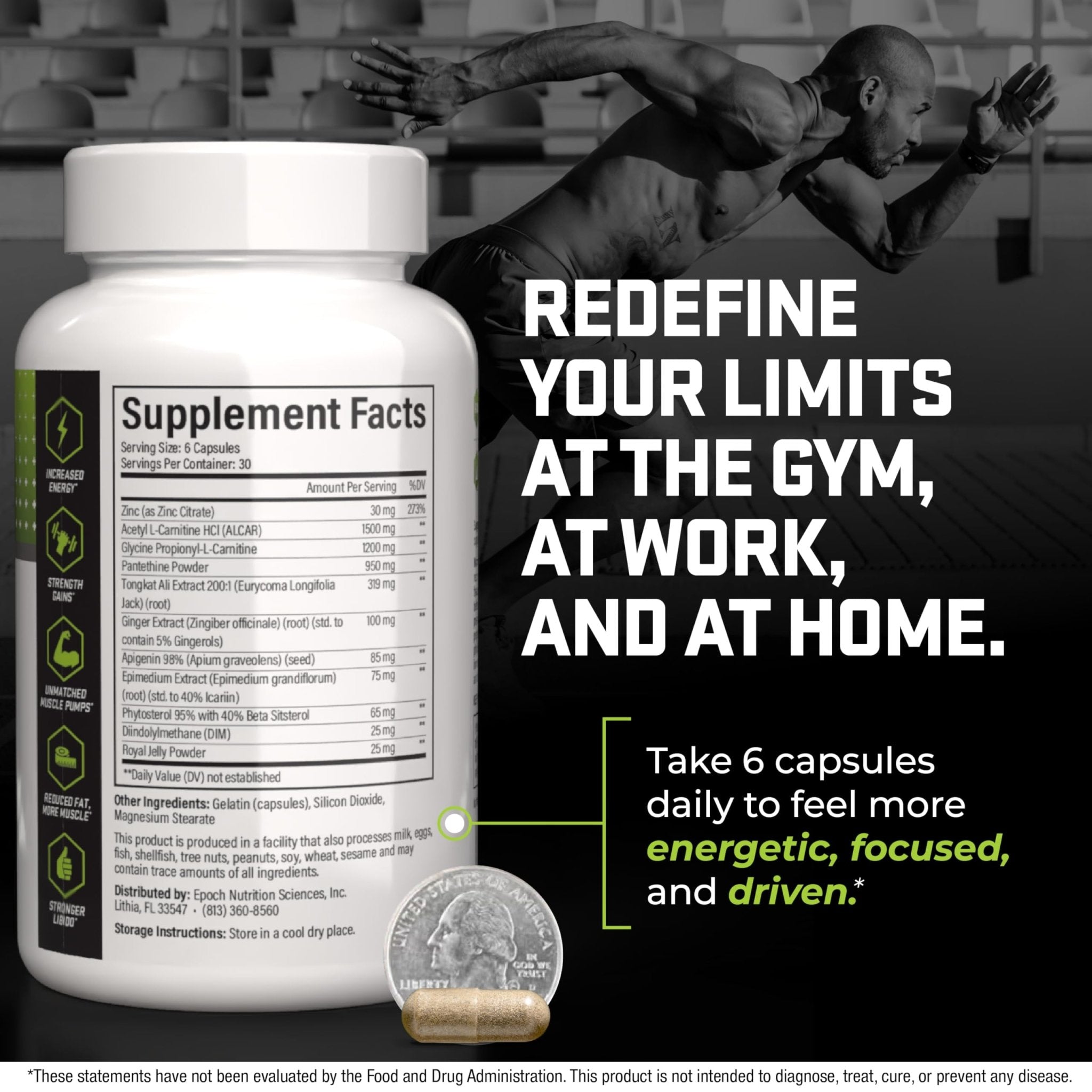 Epoch Nutrition | Ultra Drive – Advanced Performance Formula | Supports Energy, Endurance, and Healthy Circulation | with Tongkat Ali, Icariin & Nitric Oxide Support - TrustMedUSA