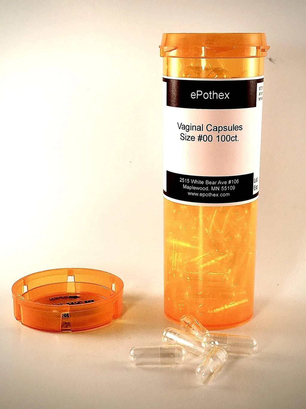 EPOTHEX Vaginal Capsule Suppositories - 100ct - Empty Non-Seperated- Great for Boric Acid and Vaginal Probiotics - TrustMedUSA