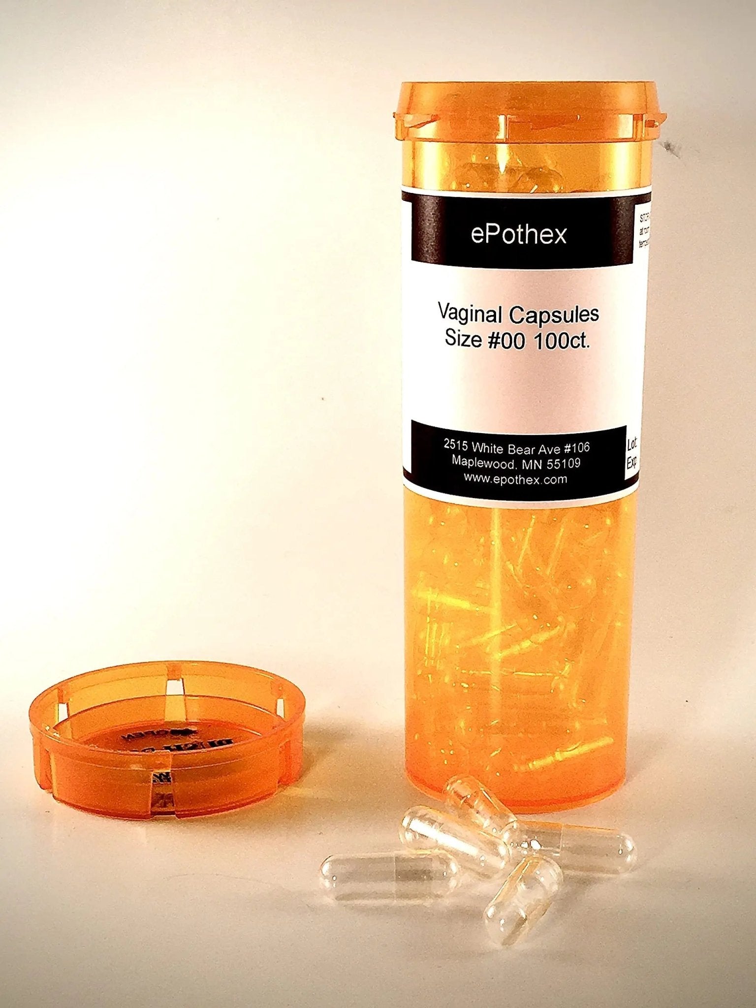 EPOTHEX Vaginal Capsule Suppositories - 100ct - Empty Non-Seperated- Great for Boric Acid and Vaginal Probiotics - TrustMedUSA
