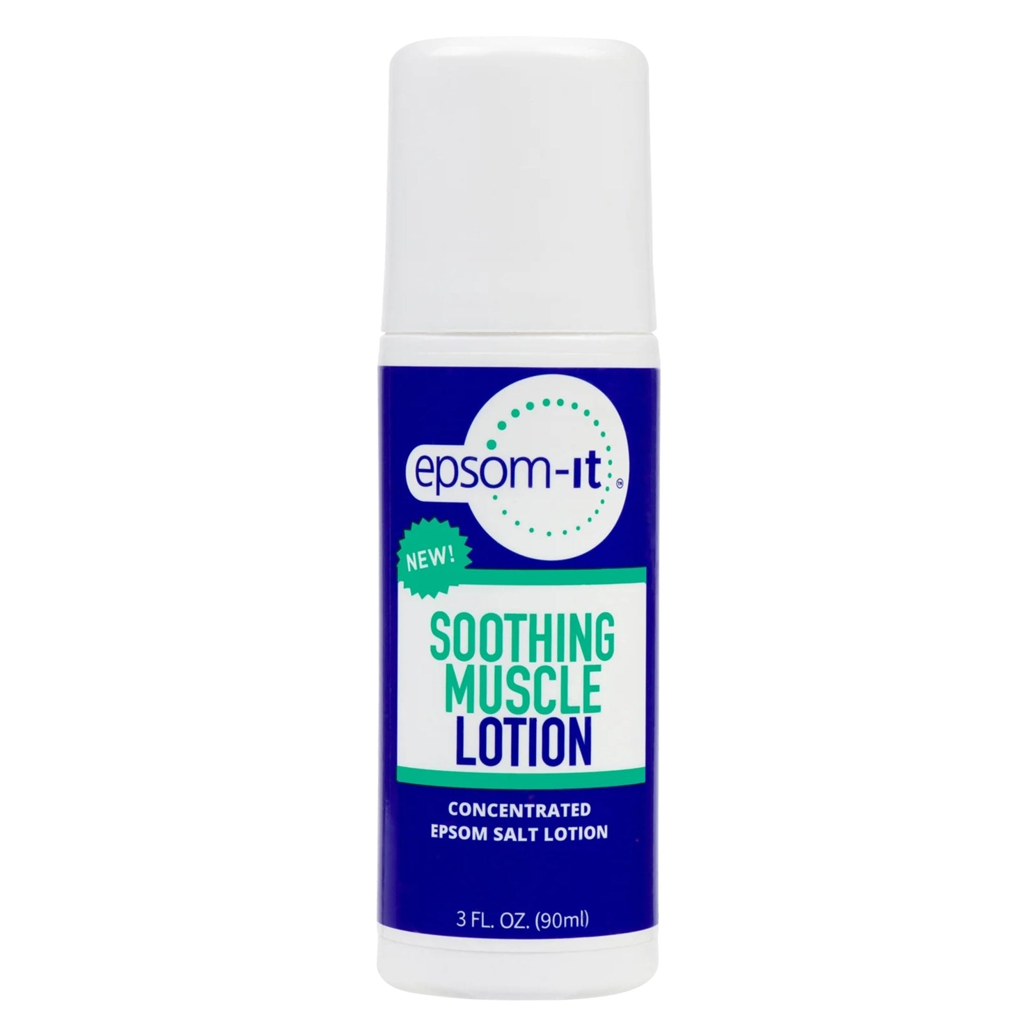 Epsom-It Soothing Muscle Lotion - Roll On Epsom Salt Lotion with Arnica for Muscle Stiffness, Leg, Knees and Feet Discomfort, Topical Magnesium Cream, 3oz - TrustMedUSA