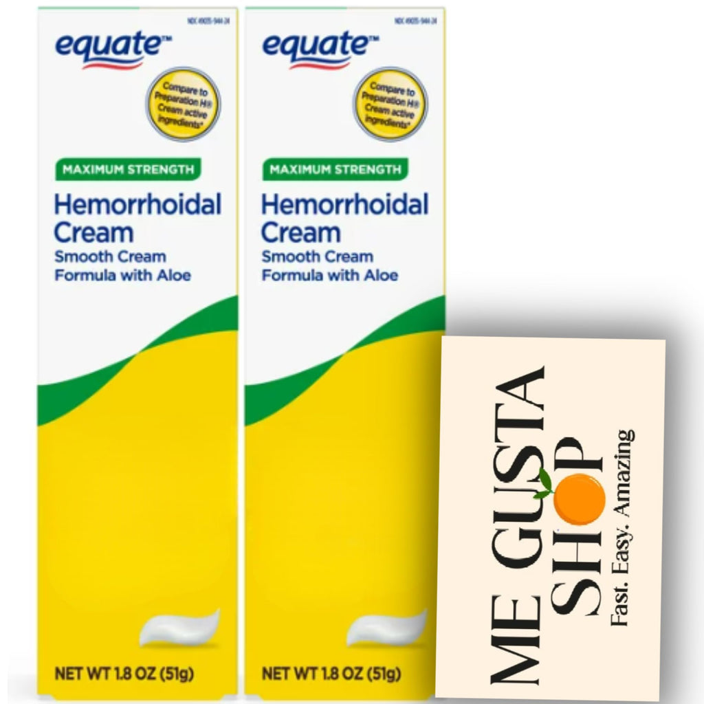 Equate Hemorrhoidal Cream,1.8 Oz (Pack of 02) Total 2 + me Gusta Sticker - TrustMedUSA