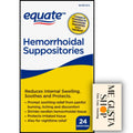 Equate Hemorrhoidal Suppositories 24 Ct Pack of 01 24 Total + me Gusta Sticker - TrustMedUSA