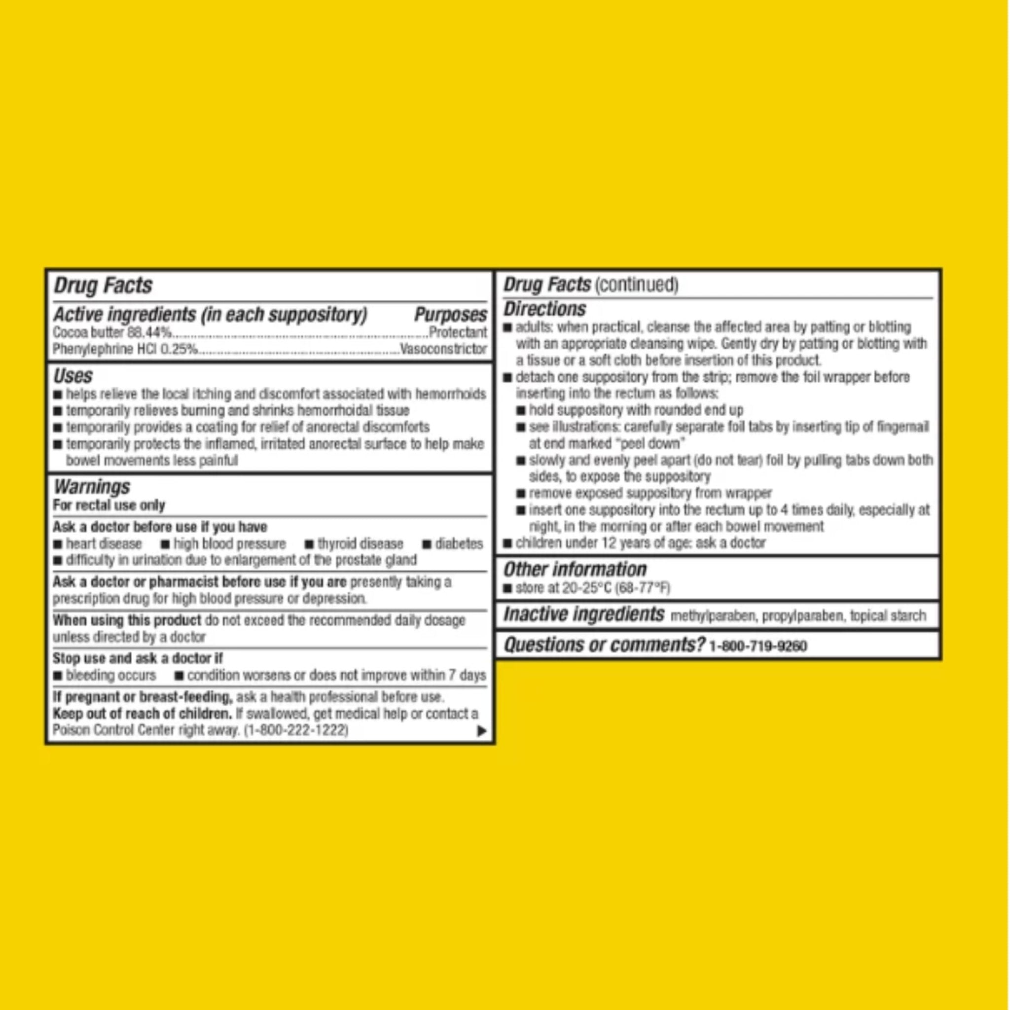 Equate Hemorrhoidal Suppositories 24 Ct Pack of 01 24 Total + me Gusta Sticker - TrustMedUSA