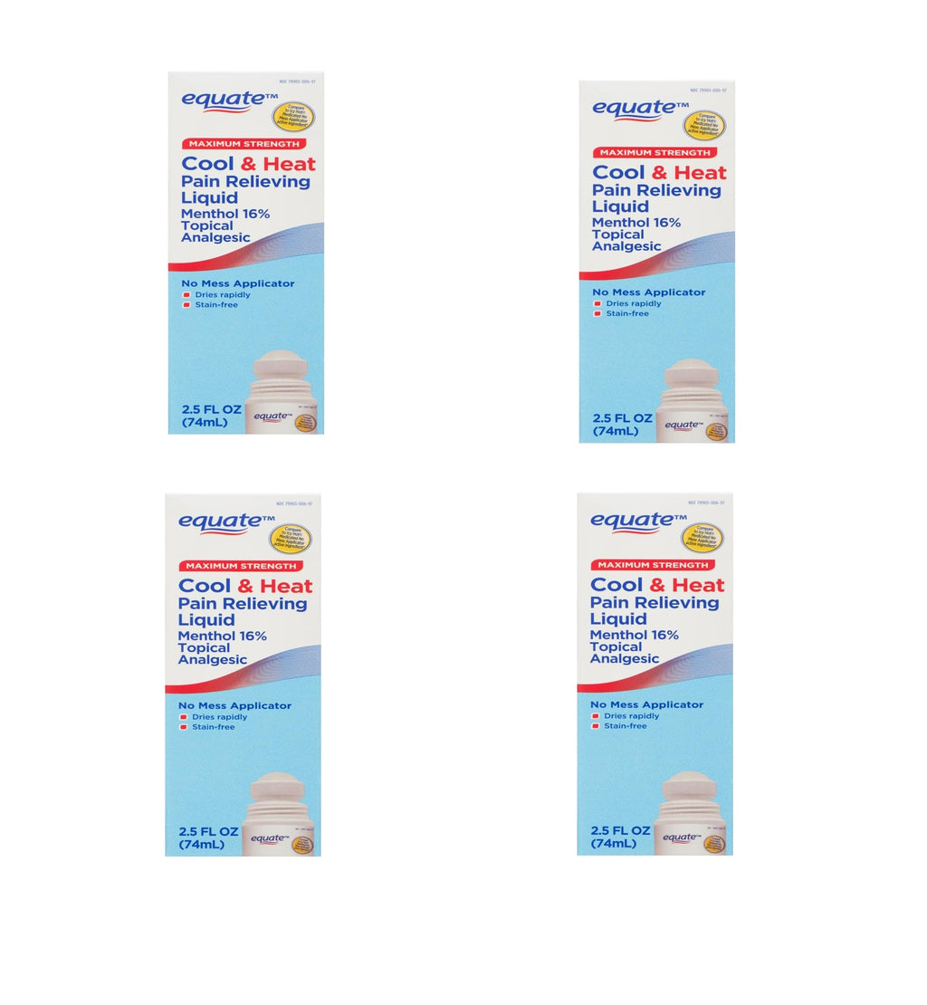Equate Maximum Strength Cool & Heat, Equate Cool & Heat Pain Relief, Joint Pain Relief, 2.5 fl. oz, Pack of 2 - TrustMedUSA