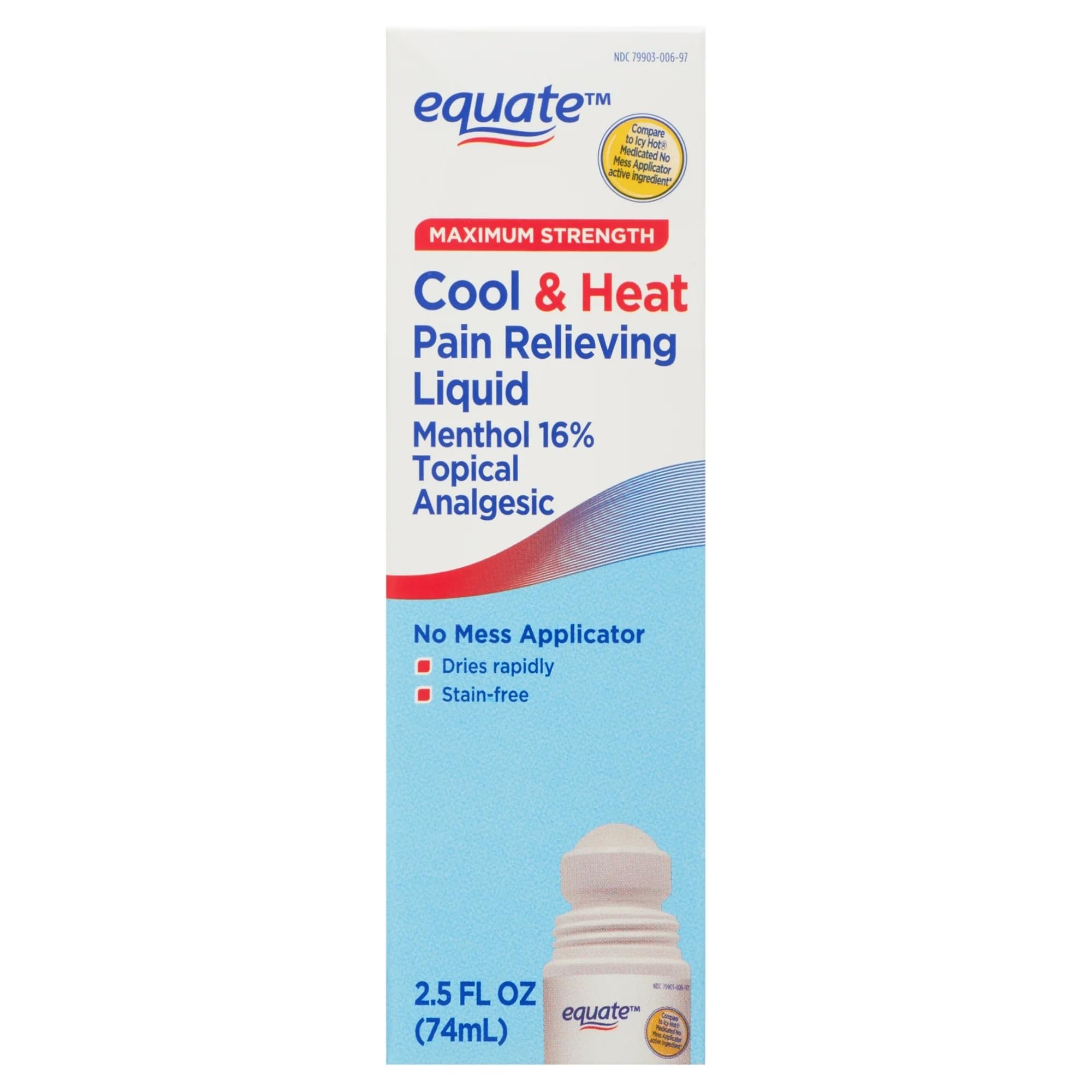 Equate Maximum Strength Cool & Heat, Equate Cool & Heat Pain Relief, Joint Pain Relief, 2.5 fl. oz, Pack of 2 - TrustMedUSA