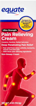Equate Ultra Strength Pain Relieving Cream, Deep penetrating Pain Relief with Ultra-Strength Formula, 4 oz - TrustMedUSA