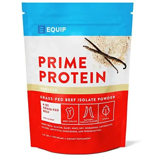 Equip Foods Prime Protein - Grass Fed Beef Protein Powder Isolate - Gluten Free Carnivore - TrustMedUSA