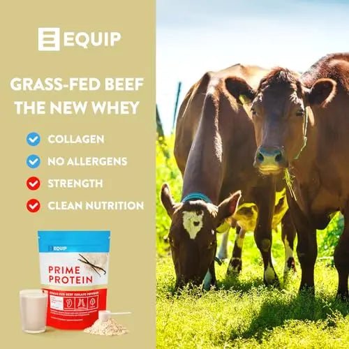 Equip Foods Prime Protein - Grass Fed Beef Protein Powder Isolate - Gluten Free Carnivore - TrustMedUSA