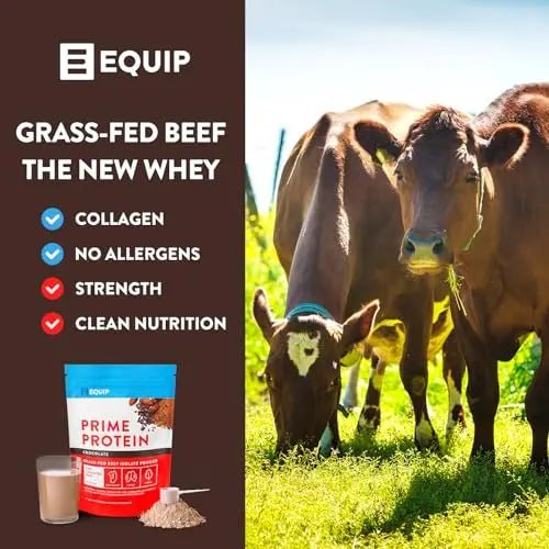 Equip Foods Prime Protein - Grass Fed Beef Protein Powder Isolate - Paleo and Keto - TrustMedUSA