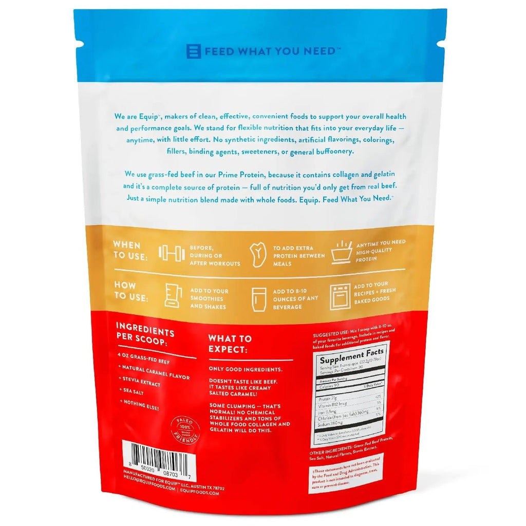 Equip Foods Prime Protein - Grass Fed Beef Protein Powder Isolate - Paleo and Keto - TrustMedUSA