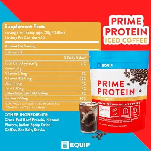 Equip Foods Prime Protein - Grass Fed Beef Protein Powder Isolate - Paleo and Keto - TrustMedUSA