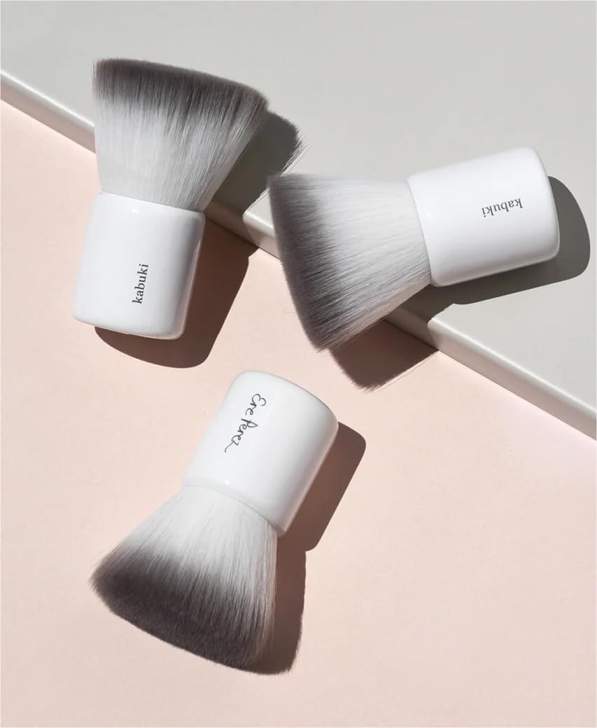 Ere Perez - Natural Eco Vegan Kabuki Makeup Brush | Multipurpose For Powder + Cream | Vegan Nylon Bristles, Cruelty-Free, Clean Beauty - TrustMedUSA
