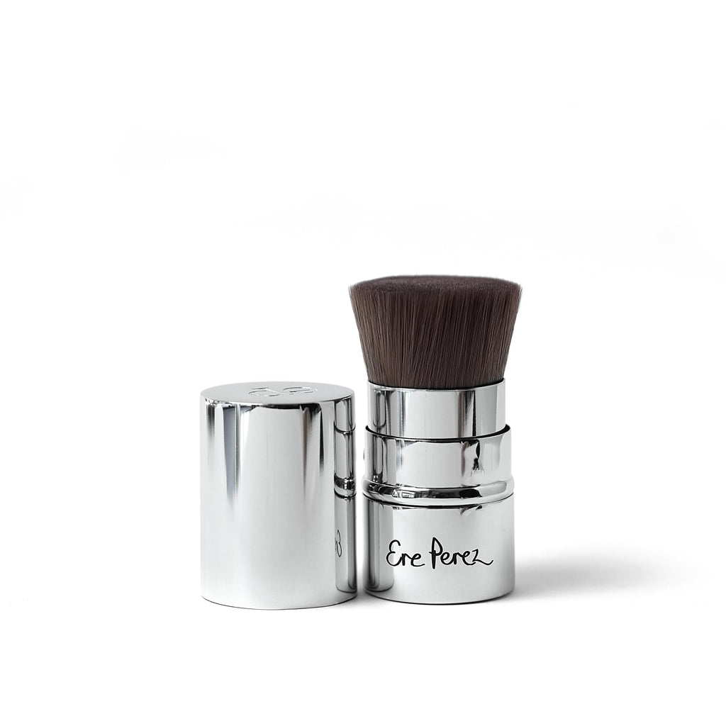 Ere Perez - Natural Eco Vegan Kabuki Makeup Brush | Multipurpose For Powder + Cream | Vegan Nylon Bristles, Cruelty-Free, Clean Beauty - TrustMedUSA