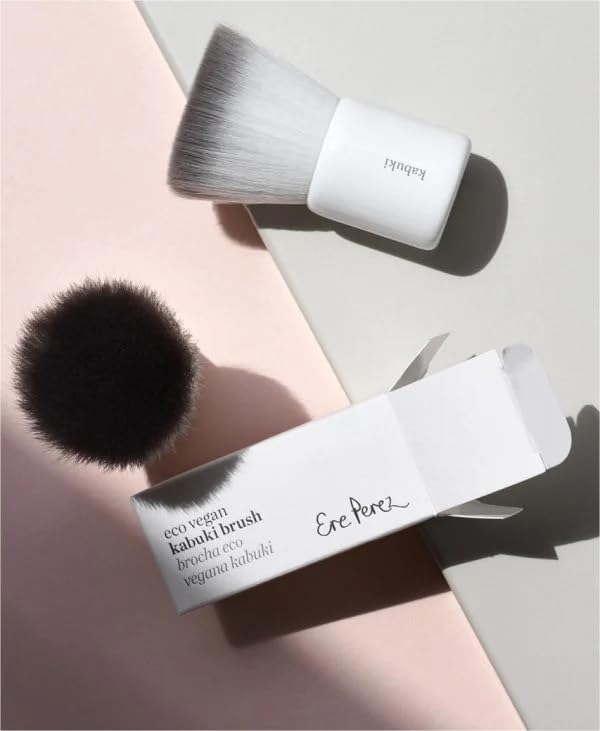 Ere Perez - Natural Eco Vegan Kabuki Makeup Brush | Multipurpose For Powder + Cream | Vegan Nylon Bristles, Cruelty-Free, Clean Beauty - TrustMedUSA
