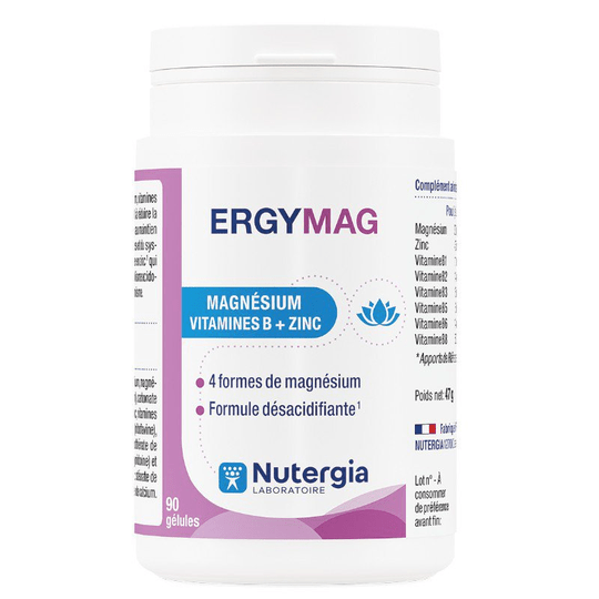 Ergymag - NUTERGIA - 90 Caps - Magnesium, Zinc, Vitamin B - TrustMedUSA