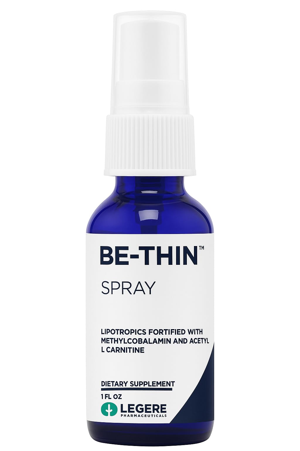 ES Global Brands Legere Pharmaceuticals Be-Thin Nutrient & Energy Support Spray – MIC Spray, Methionine, Inositol, Choline, Amino Acids, B12, – Wellness & Clean Energy, 1 fl oz - TrustMedUSA