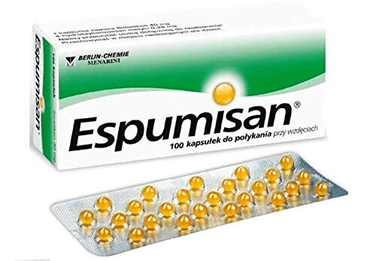 ESPUMISAN 40mg for Stomach Pain Meteorism Bloating Gas 100 tabs - TrustMedUSA