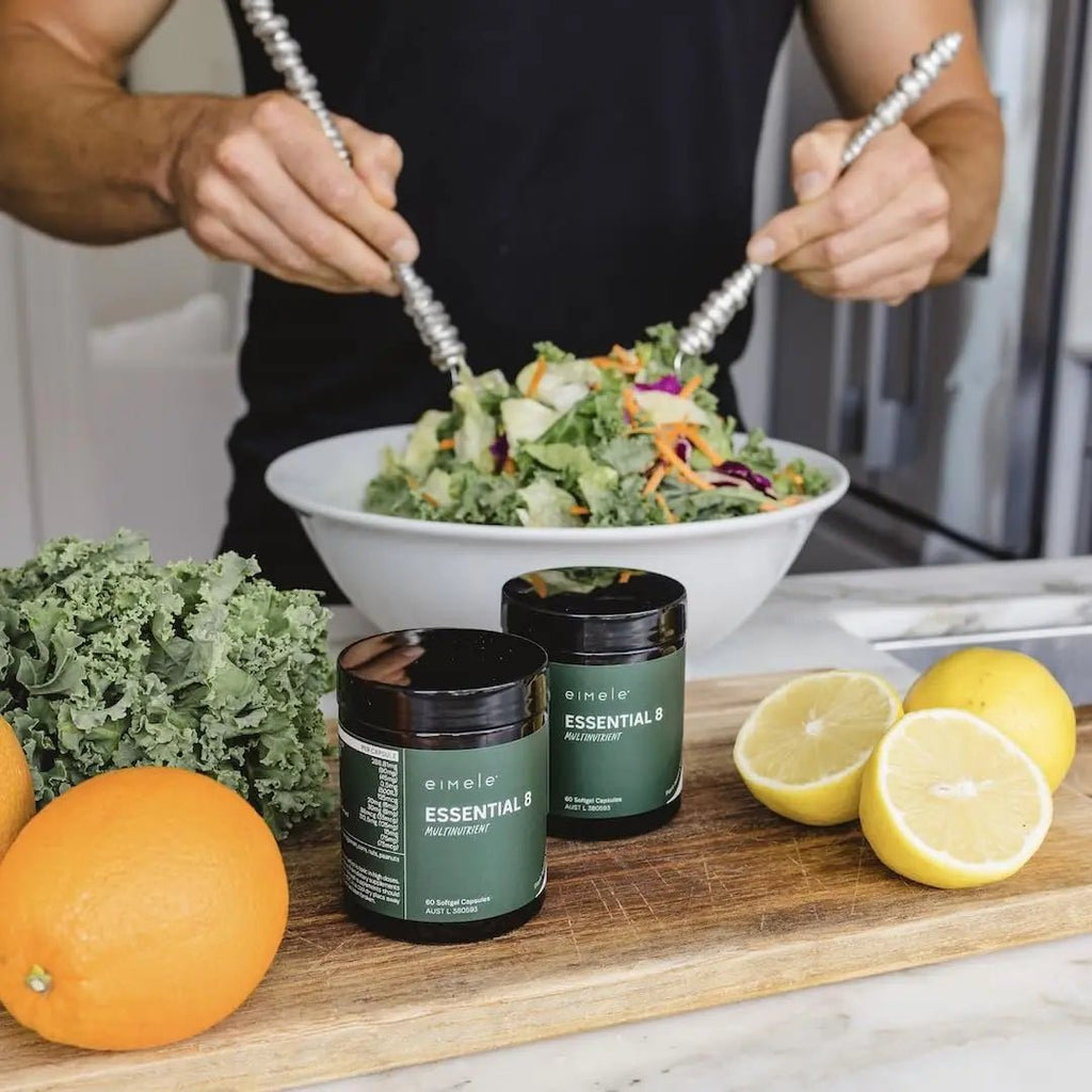 Essential 8 | Multivitamin for Energy & Immunity Support | 8 Essential Nutrients | Calcium, Vitamin B12, Omega3, Zinc, Iron, Vitamin D & More - TrustMedUSA