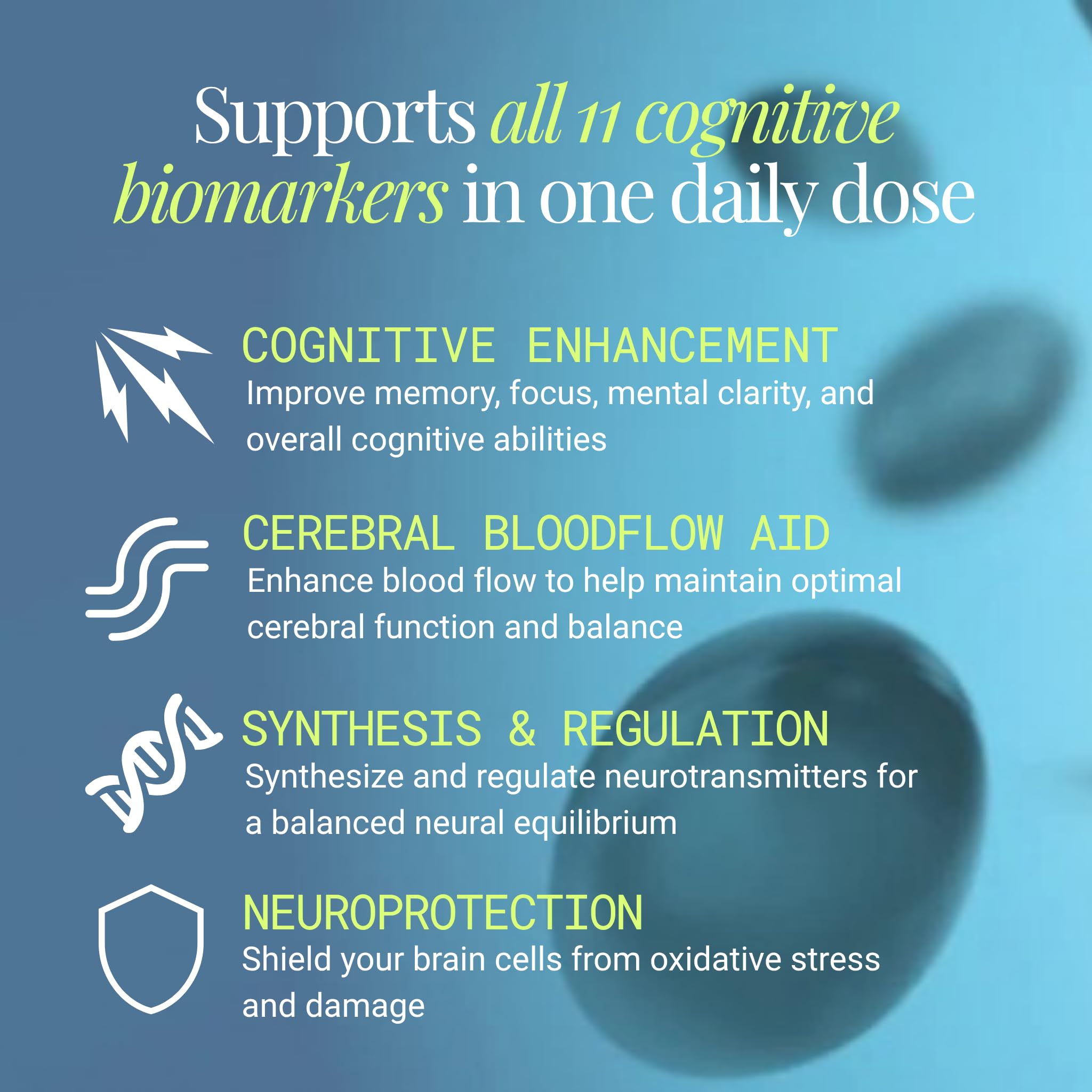 Essential Brain Health Supplements Nootropic for Memory and Focus – for Adults with NanoCap® Technology, Phosphatidylserine, Bacopa, Ginkgo Biloba, Omega 3, B6, B12, 60 Softgels by Greedy® Nutrition - TrustMedUSA