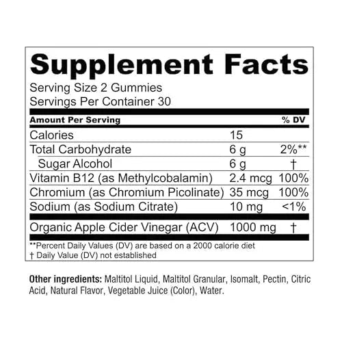 Essential Elements Zero-Sugar ACV Apple Cider Vinegar Gummies from “The Mother” - TrustMedUSA
