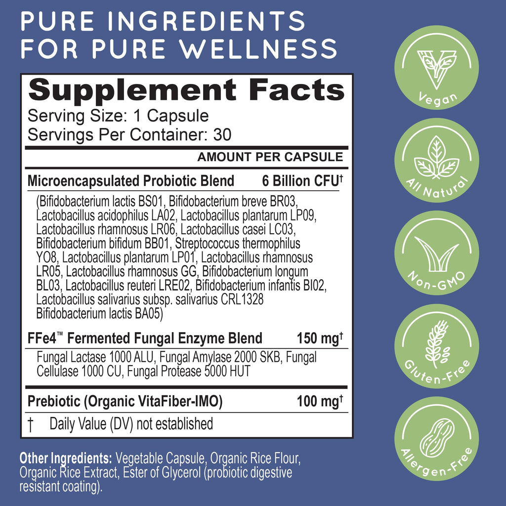 Essential Source TriActive Biotics Daily Care – Probiotics for Women and Men, 6 Billion CFU with Prebiotic Blend – Daily Digestive and Immune Support Gut Health Supplement – 30 Capsules - TrustMedUSA