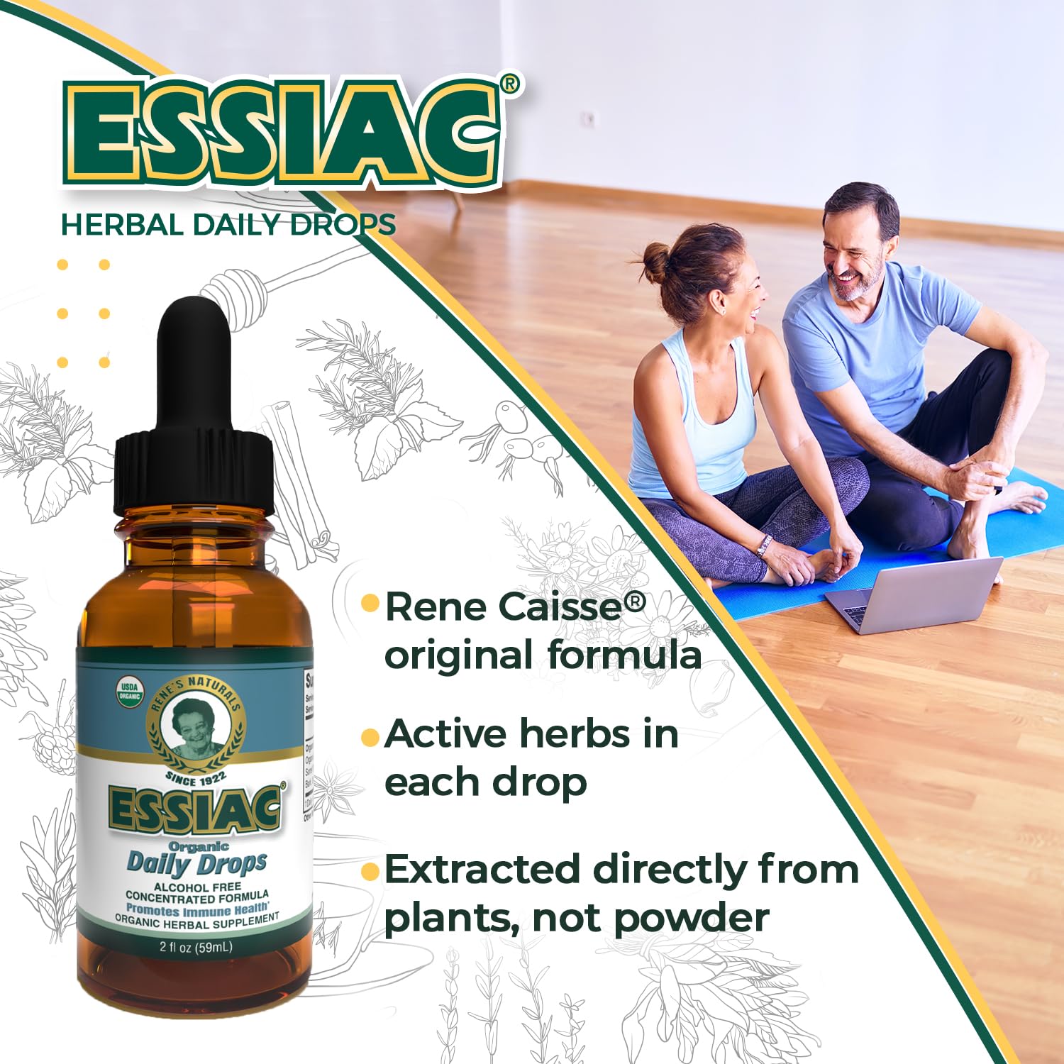 Essiac All-Natural Tea Powder & Organic Wild-Crafted Daily Drops | Detoxify Liver, Blood & Lymph Node - TrustMedUSA