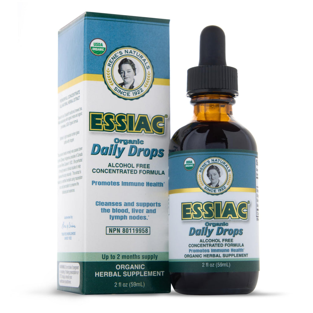 Essiac Original Tea USDA Organic Daily Drops for Enhanced Lymphatic Drainage and Immune Support | Alcohol Free Concentrated Formula | 2oz (59ml) - TrustMedUSA
