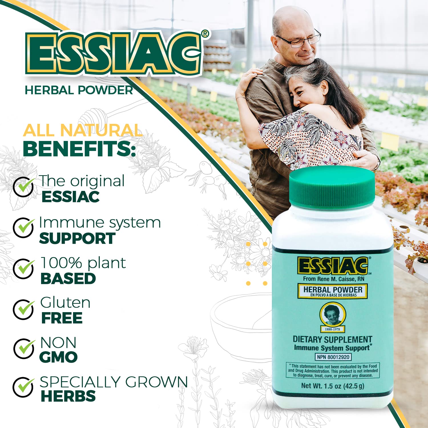 Essiac PowderESSIAC Original Herbal Tea Powder – 1.5 oz Bottle | Powerful Antioxidant Blend to Help Promote Overall Health & Well-Being | Original Formula from 1922 (1) - TrustMedUSA