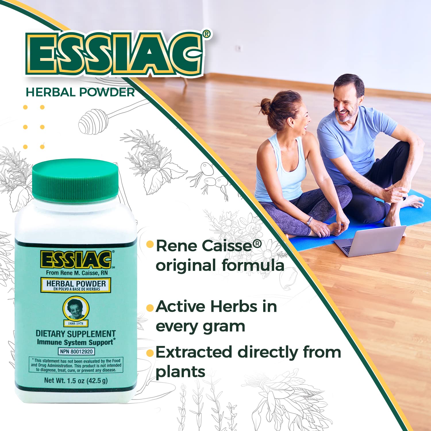 Essiac PowderESSIAC Original Herbal Tea Powder – 1.5 oz Bottle | Powerful Antioxidant Blend to Help Promote Overall Health & Well-Being | Original Formula from 1922 (1) - TrustMedUSA