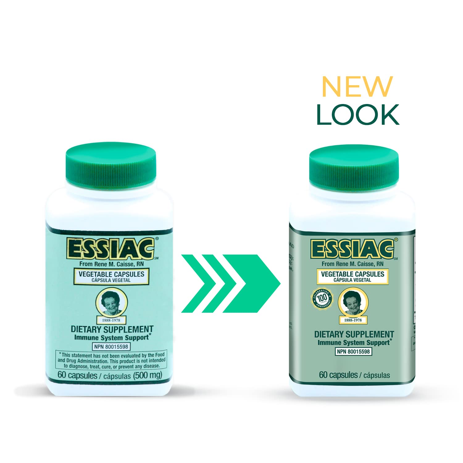 ESSIAC Tea All-Natural Herbal Extract Capsules – 60 Capsules | Powerful Antioxidant Blend to Help Promote Overall Health & Well-Being | Original Formula Since 1922 - TrustMedUSA