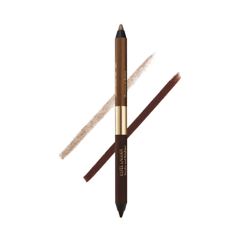 Estée Lauder Smoke and Brighten Long-Lasting Waterproof Kajal Eyeliner Pencil Duo, 0.03 Ounce, Dark Chocoloate/Rich Bronze - TrustMedUSA
