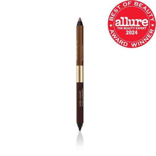 Estée Lauder Smoke and Brighten Long-Lasting Waterproof Kajal Eyeliner Pencil Duo, 0.03 Ounce, Dark Chocoloate/Rich Bronze - TrustMedUSA
