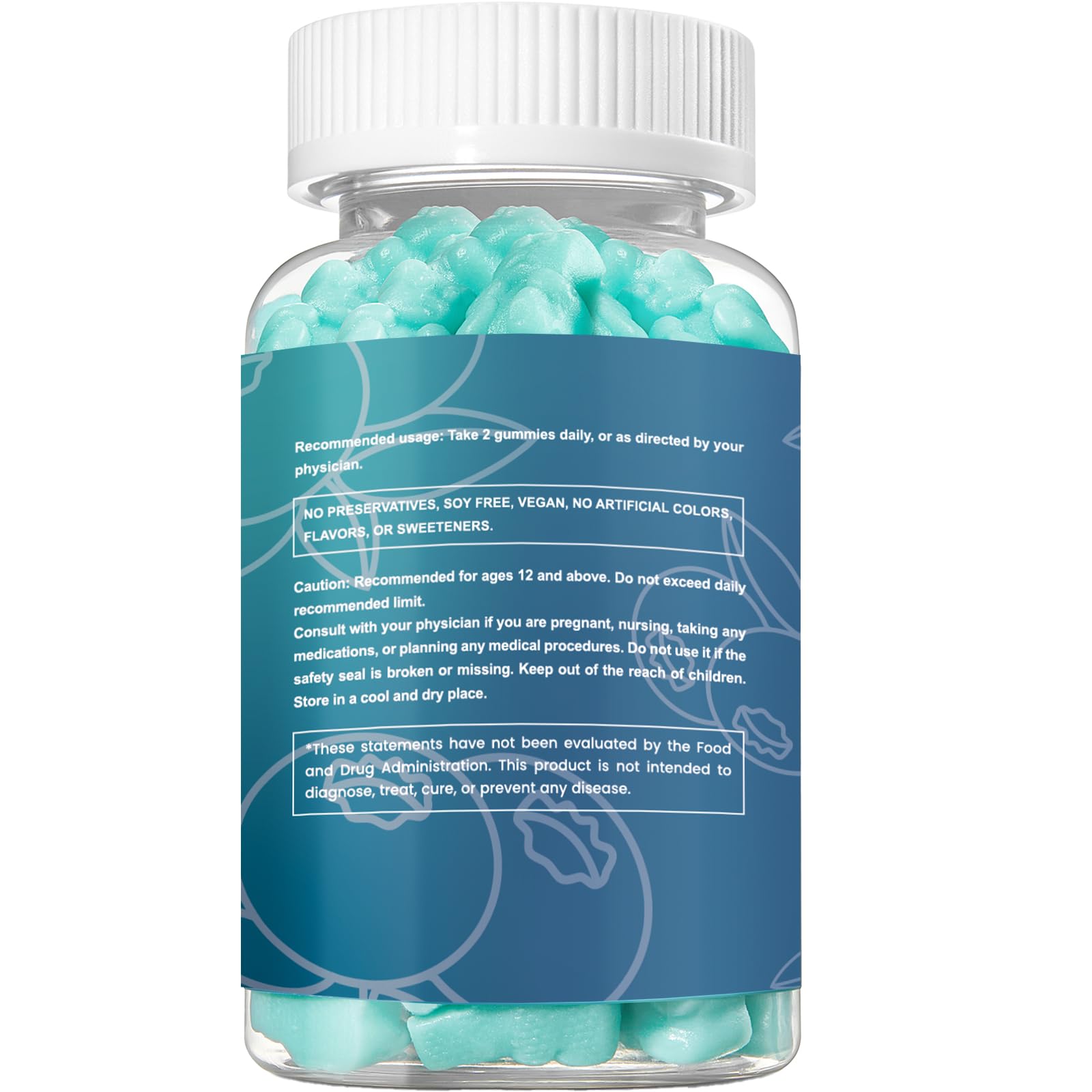 Esverco Magnesium Glycinate Gummies 500mg Sleep for Men & Women Vitamin C, Vegan Promotes Relaxation Muscle, Chewable Magnesium, No Melatonin, Non GMO, Natural Blueberry Flavor, 60 Count - TrustMedUSA