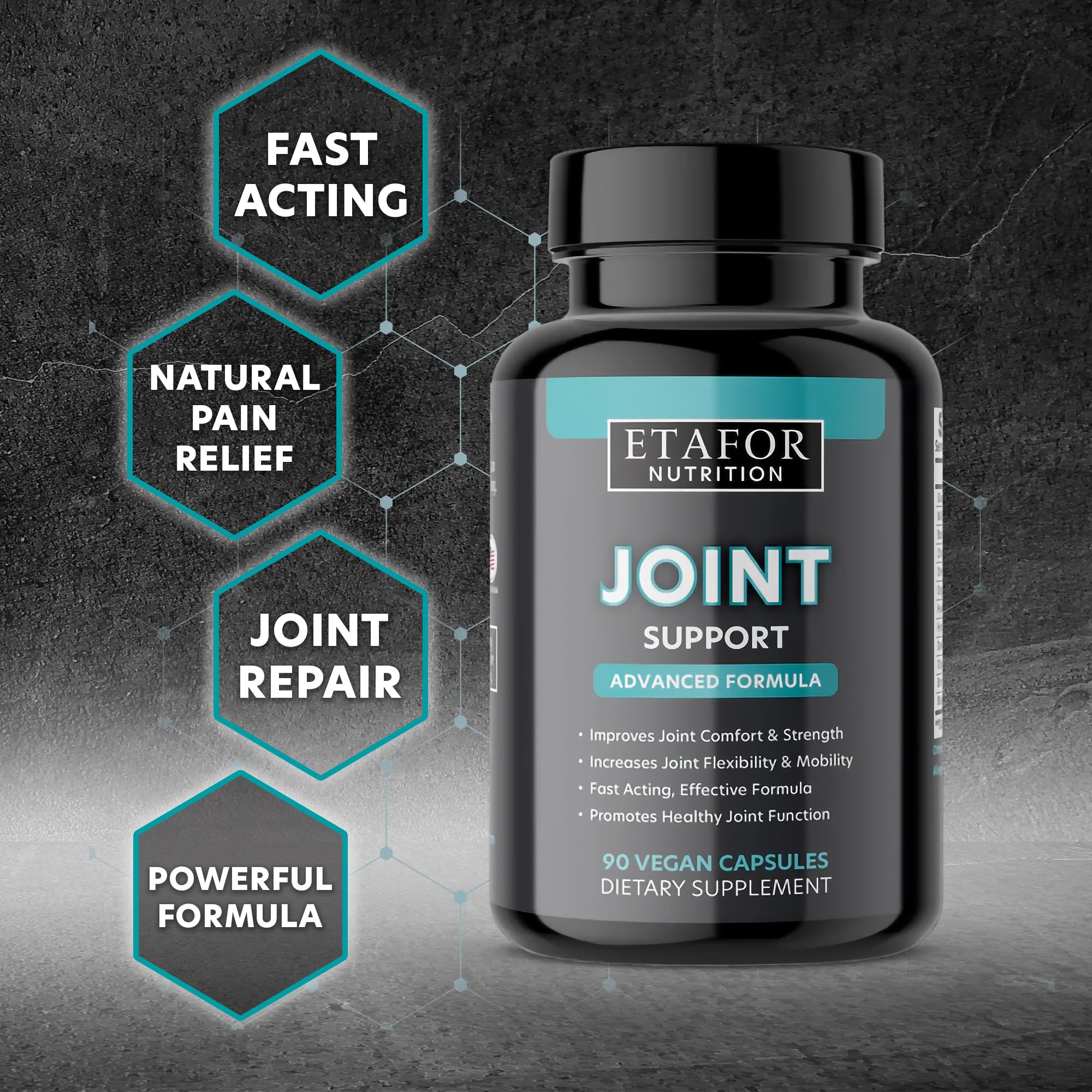 ETAFOR Joint Support Supplement - Joint Health Supplement with Glucosamine, Boswellia Serrata, Turmeric and Black Pepper Extract - TrustMedUSA