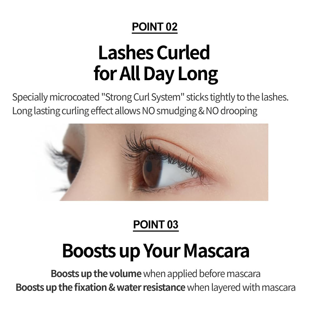 ETUDE Oh M'Eye Lash Black Tint Mascara – Natural Glossy Effect with Long Lasting Strong Curl System, Volume Enhancing, Smudge-Free, Improved fixation and water resistance, Korean Makeup, Kbeauty - TrustMedUSA