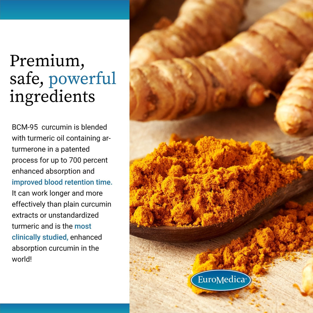 EuroMedica Curaphen Extra Strength - Curcumin & Boswellia Supplement for Healthy Circulation Support - Turmeric Supplement to Support Joints, Muscle Health & Endorphin Production - 60 Tablets - TrustMedUSA