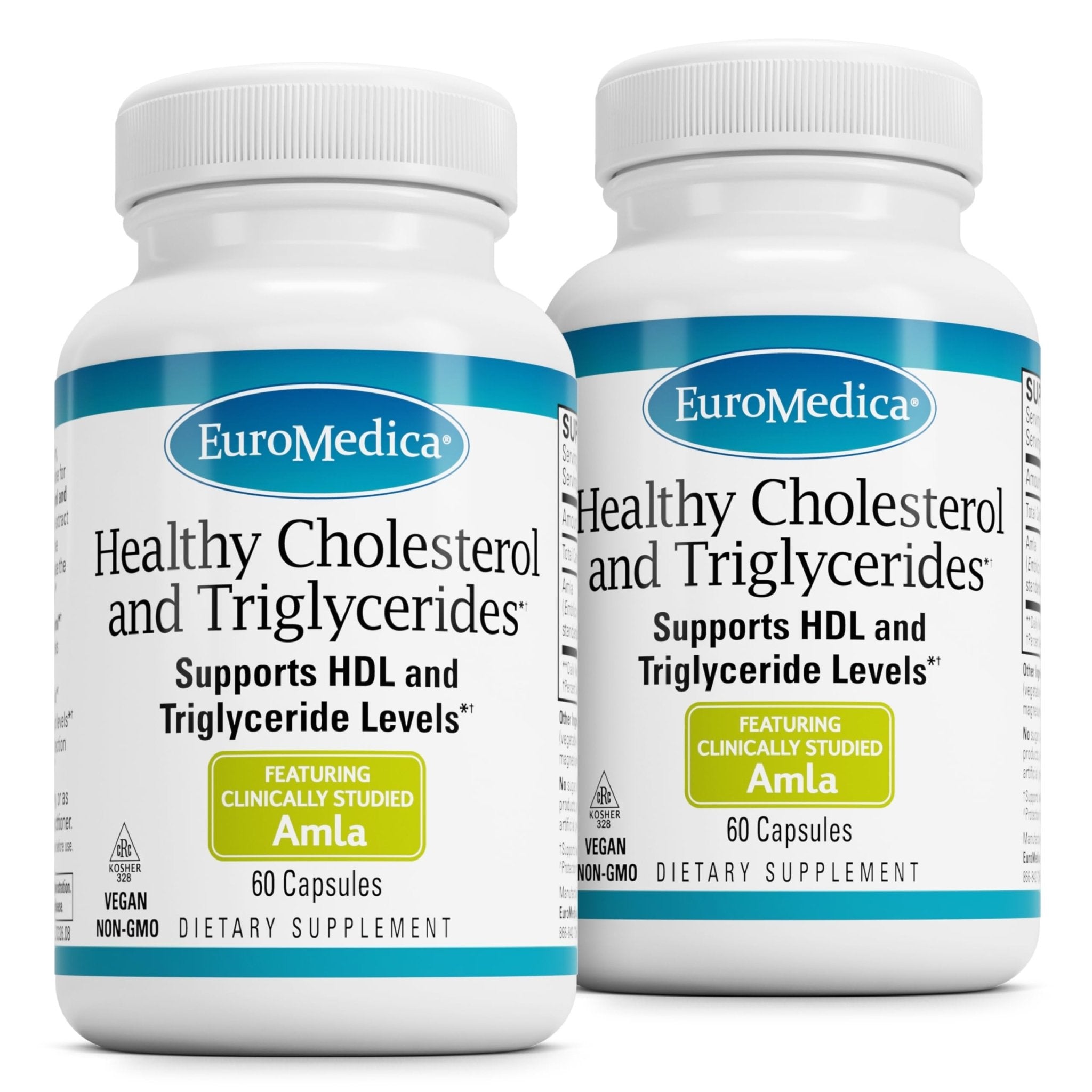 EuroMedica Healthy Cholesterol and Triglycerides - Antioxidant Supplement for Immune & Heart Support - Supplement to Aid Healthy Cholesterol & Triglyceride - 60 Capsules, 2 Pack (120 Capsules) - TrustMedUSA